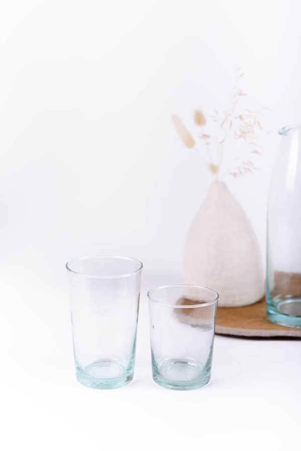 Lot de 2 verres cuba soufflés recyclés