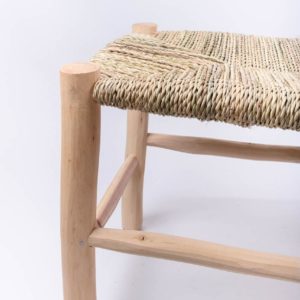 Détails banc 80 cm marocain tressage classique en fibres