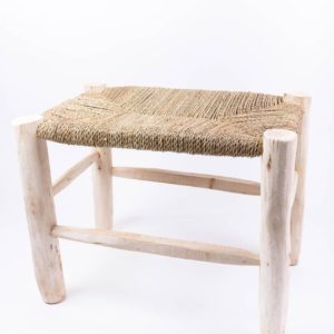 Banc 60 cm marocain tressage classique en fibres