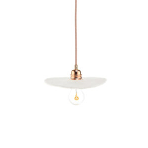 suspension fullmoon en feutre de laine blanc