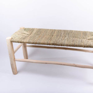 Banc 100 cm marocain tressage classique en fibres