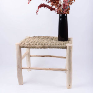 Banc marocain tressage fibres naturelles