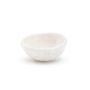 Bol en feutre de laine blanc taille S