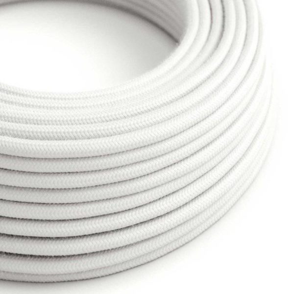 Câble électrique blanc en coton