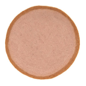 Dessous de plat bicolore en feutre de laine rose