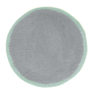Dessous de plat bicolore en feutre de laine bleu