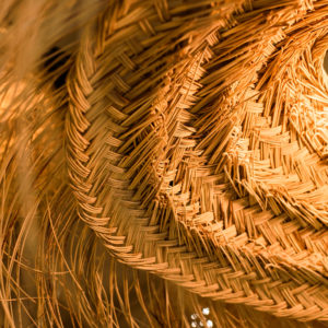 Suspension Papillon en doum vue du dessous