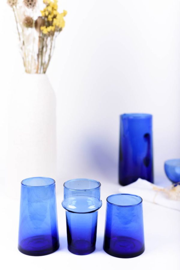 Composition de verres recyclés bleus