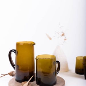 Lot de 2 carafes kessi S et M ambrées