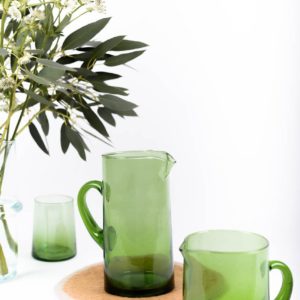 Lot de 2 carafes kessi S et M vertes