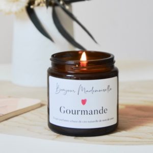 Bougie parfumée avec cire naturelle gourmande