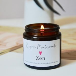 Bougie parfumée avec cire naturelle zen
