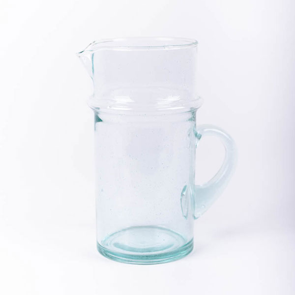 Carafe Beldi en verre recyclé transparente