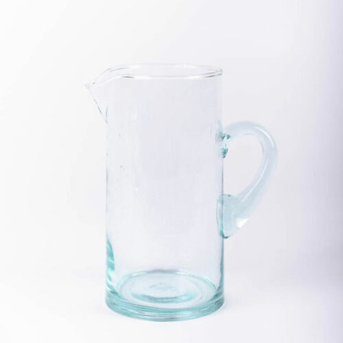 Carafe en verre recyclé transparent