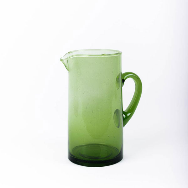 Carafe en verre recyclé vert