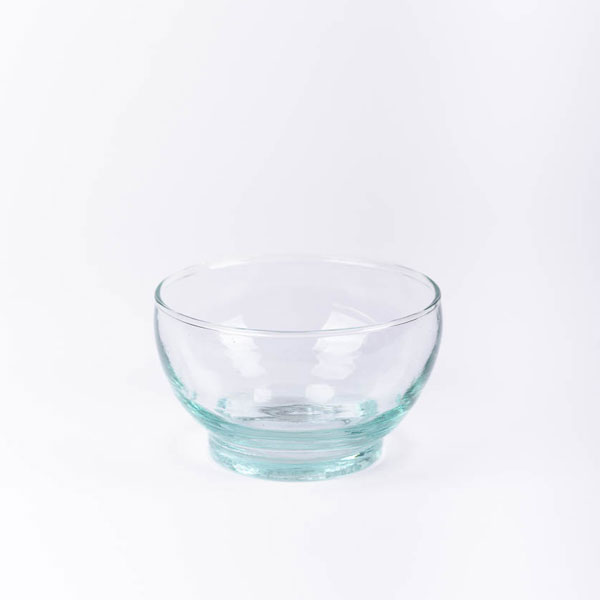 Coupelle en verre recyclé transparent