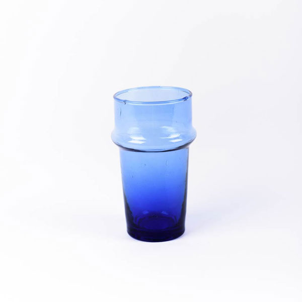 Beldi lot de 2 verres recyclés bleus