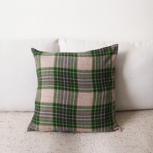 Coussin en laine carré 50x50 cm Evergreen