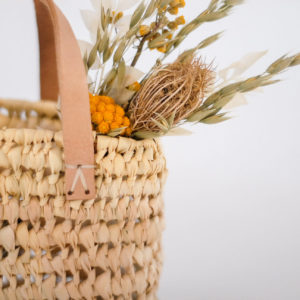 Détail Petit panier Nina en fibres naturelles