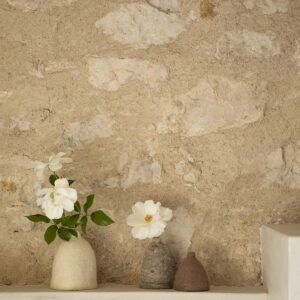 cache vase en feutre de laine blanc