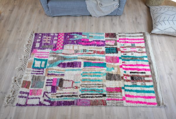 Tapis boujaad 153 x 249cm vue du dessus