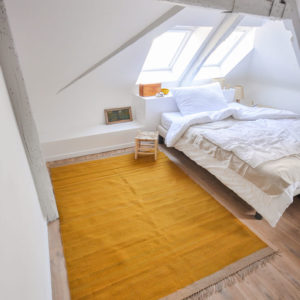 Tapis en jute jaune hand 150x210cm