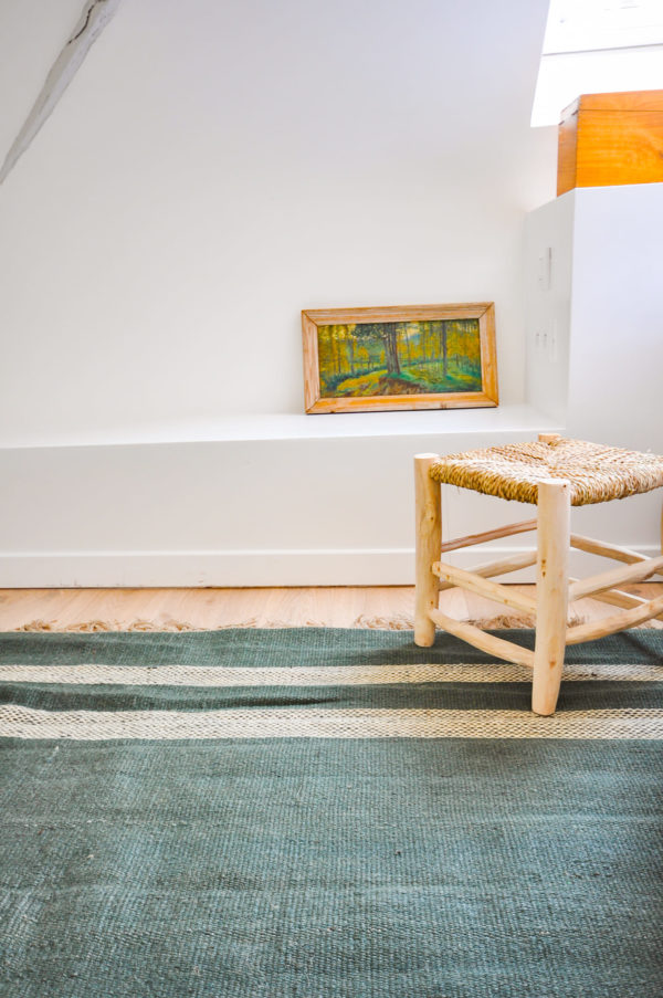 Tapis en jute bleu rani zoom