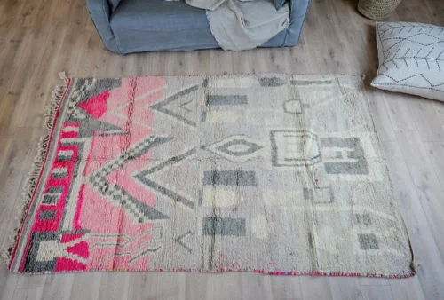 vue du dessus tapis Boujaad format 168x275cm