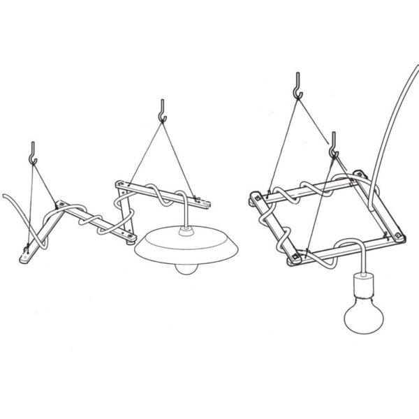 Support de plafond Zigh Zagh positions possibles