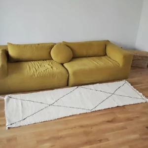 mise en situation du tapis Beni Ouarain format 87x265cm
