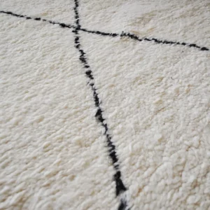 zoom sur les motifs du tapis beni ouarain format 87x265cm