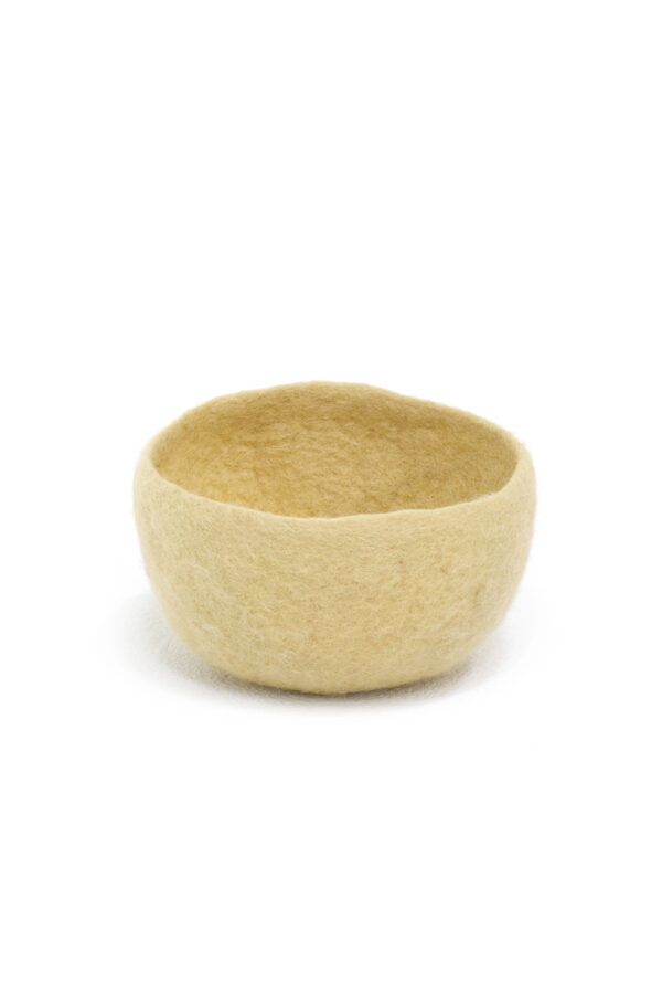 bol en feutre de laine beige taille M