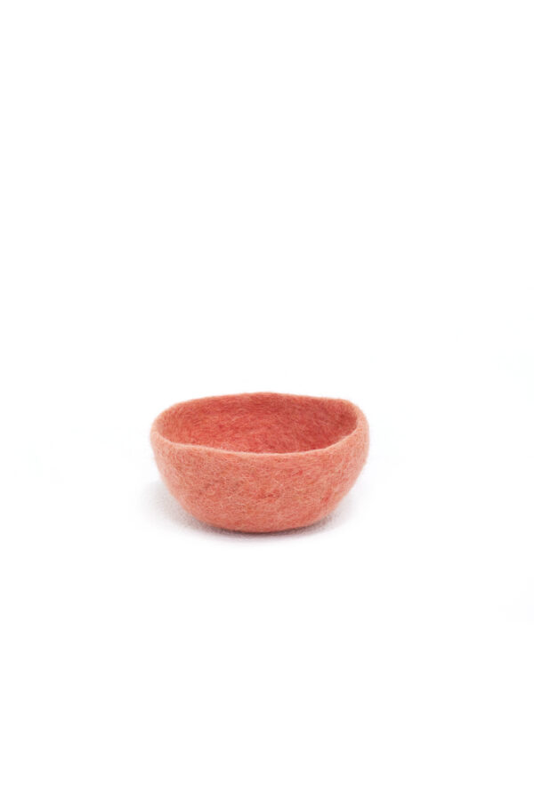 Bol en feutre de laine rose taille S