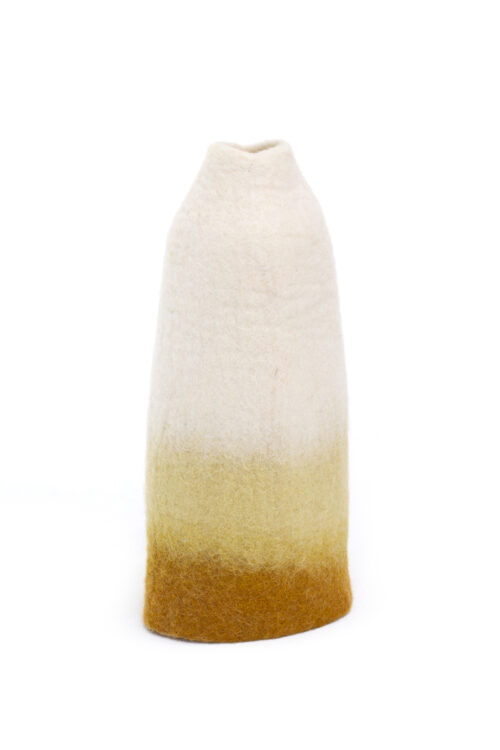 cache vase bicolore beige et or taille M