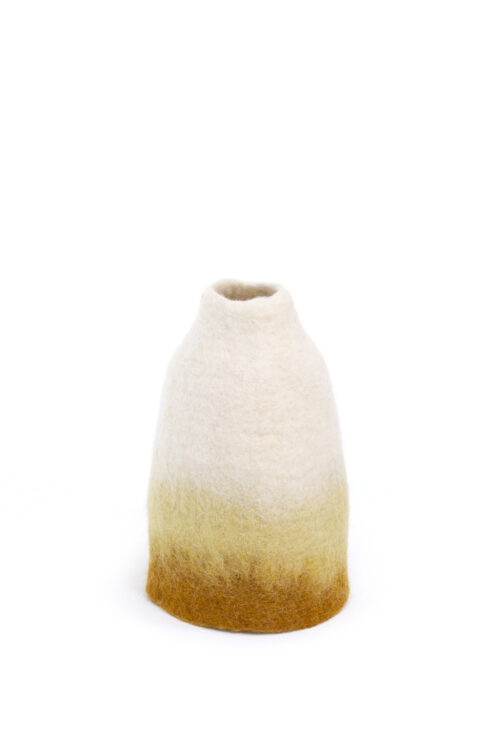 cache vase bicolore beige et or taille S