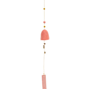 Décoration murale en feutre de laine rose litchi