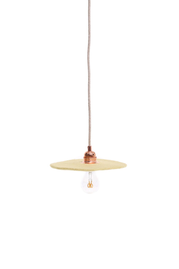 suspension en feutre de laine beige fullmoon