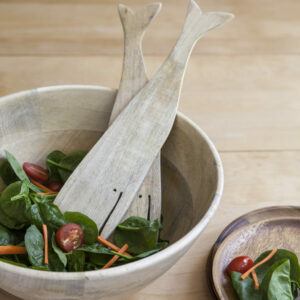 couverts de service en forme de baleine