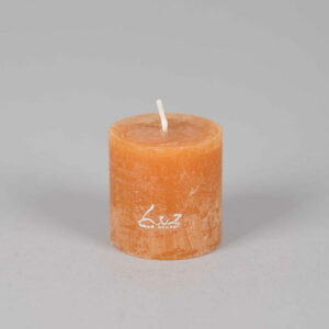bougies de table artisanale velours orange taille S