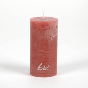 Bougie de table artisanale bordeaux taille L
