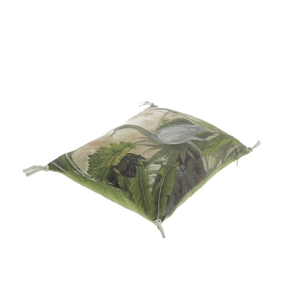 dessus coussin en lin et velours de coton 25x35cm modèle bird
