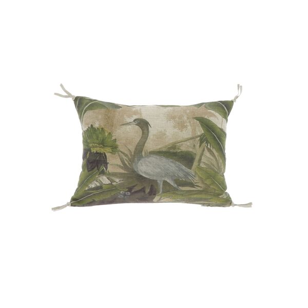 coussin en lin et velours de coton 25x35cm modèle bird