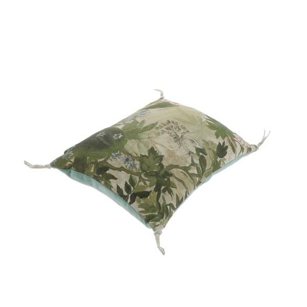 dessus coussin en lin et velours de coton 25x35cm modèle fleur