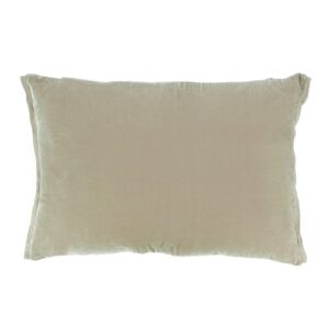 Coussin en velours de soie beige 35x50 cm