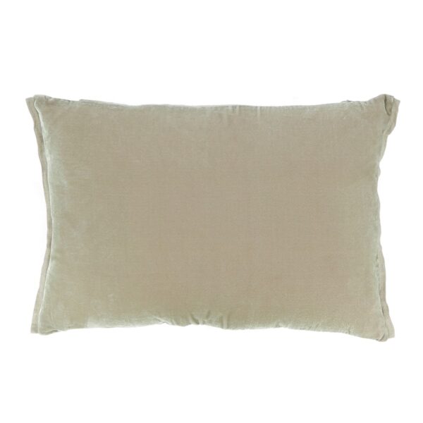 Coussin en velours de soie beige 35x50 cm