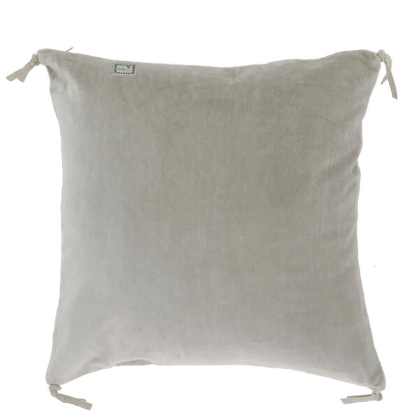 coussin en velours de coton 45x45cm beige clair