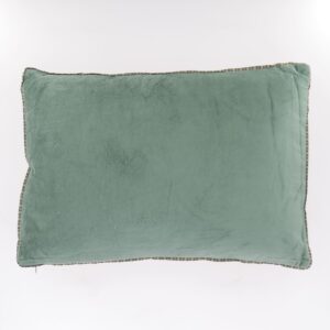 coussin en velours de coton 35x50cm céladon