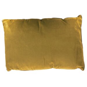 coussin en velours de coton 35x50cm jaune curry