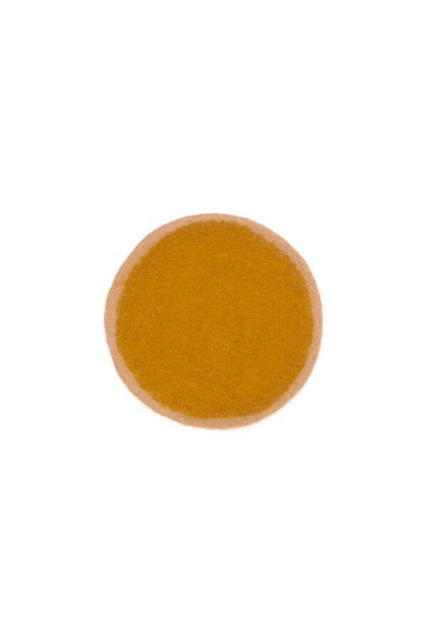 Pastille de table bicolore nude et or en feutre de laine taille M