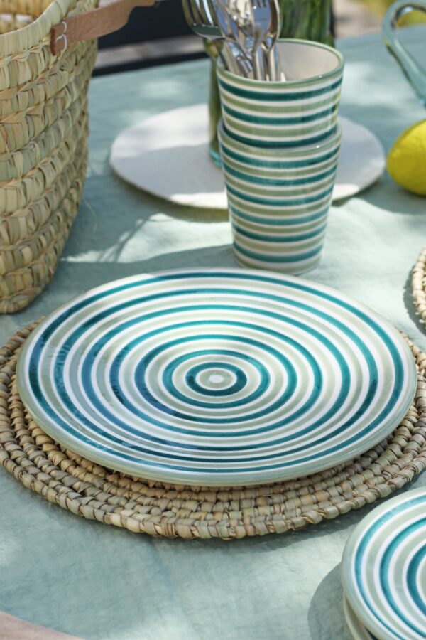Assiette colorée collection farot fait main Maroc